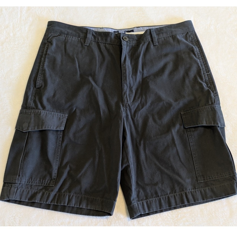 Chaps‎ Mens Shorts 36 Dark Gray Cotton Cargo Pockets Casual Summer